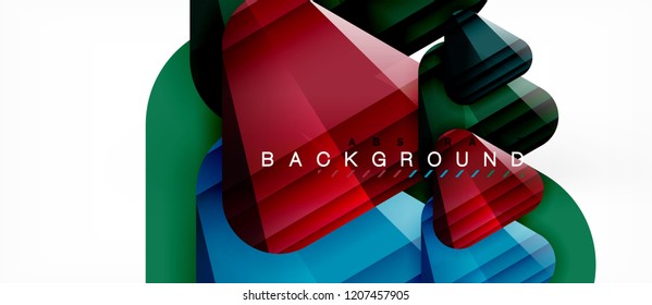 Triángulos de vidrio composición geométrica moderna, fondo abstracto, diseño vectorial