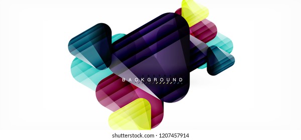 Triângulos de vidro composição geométrica moderna, fundo abstrato, design vetorial