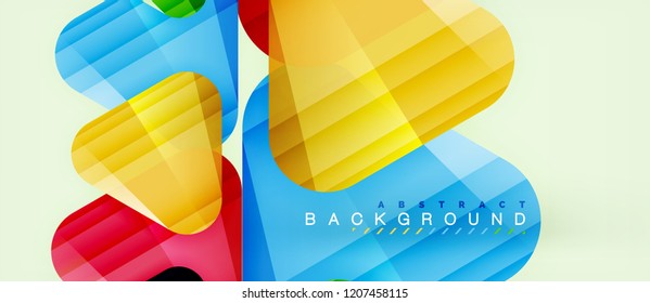 Glass triangles modern geometric composition, abstract background, vector design