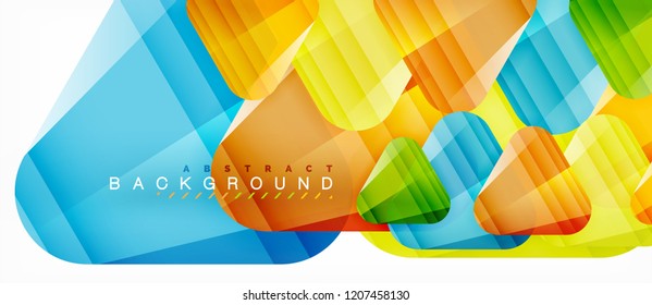 Glass triangles modern geometric composition, abstract background, vector design