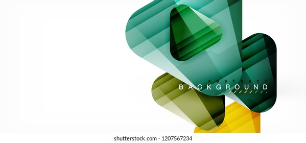 Glass triangles modern geometric composition, abstract background, vector design