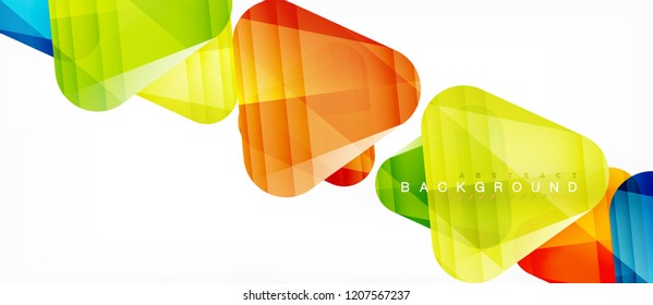 Glass triangles modern geometric composition, abstract background, vector design