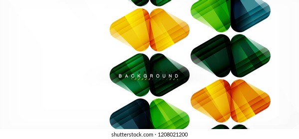 Glass triangles modern geometric composition, abstract background, vector design