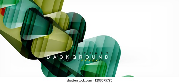 Glass triangles modern geometric composition, abstract background, vector design