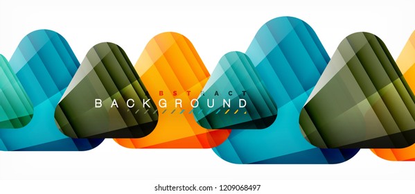 Triángulos de vidrio composición geométrica moderna, fondo abstracto, diseño vectorial