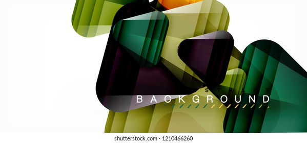 Glass triangles modern geometric composition, abstract background, vector design