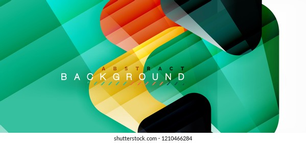 Glass triangles modern geometric composition, abstract background, vector design