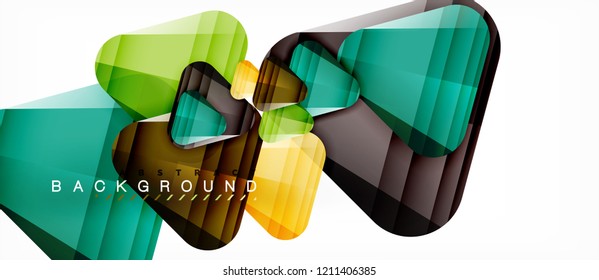 Triángulos de vidrio composición geométrica moderna, fondo abstracto, diseño vectorial