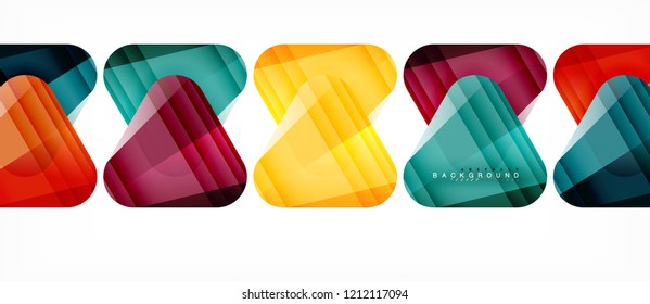 Glass triangles modern geometric composition, abstract background, vector design