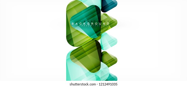Triángulos de vidrio composición geométrica moderna, fondo abstracto, diseño vectorial