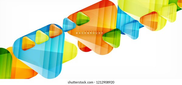 Triángulos de vidrio composición geométrica moderna, fondo abstracto, diseño vectorial