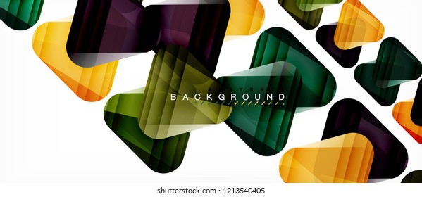 Glass triangles modern geometric composition, abstract background, vector design