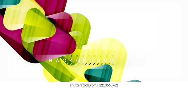 Dreiecke aus Glas, moderne geometrische Zusammensetzung, abstrakter Hintergrund, Vektordesign