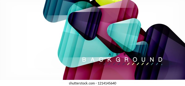 Triángulos de vidrio composición geométrica moderna, fondo abstracto, diseño vectorial