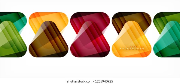 Glass triangles modern geometric composition, abstract background, vector design