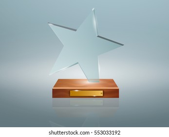 Premio Trofeo de Cristal. Ilustración vectorial