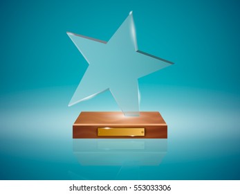 Premio Trofeo de Cristal. Ilustración del vector