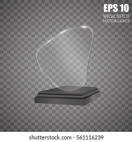 Glass Trophy Award. Vector illustration