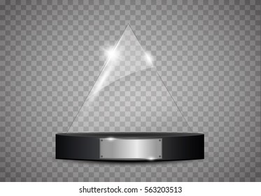 Glass Trophy Award. Vector illustration