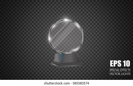 Glass Trophy Award. Vector illustration