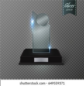 Premio Trofeo de Cristal. Ilustración del vector