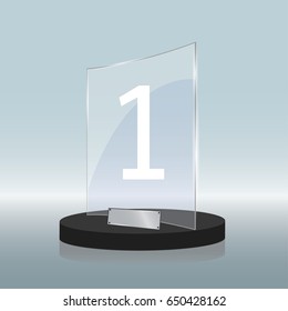 Glass Trophy Award. Vector illustration

