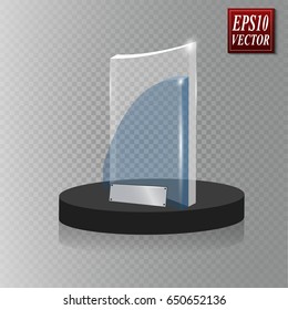 Glass Trophy Award. Vector illustration
