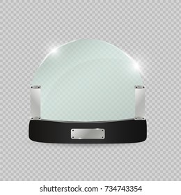 Glass Trophy Award. Vector illustration