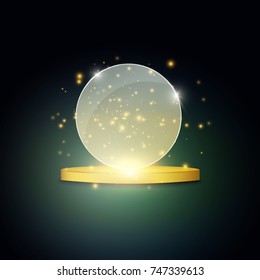 Glass Trophy Award. Vector illustration