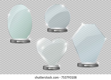 Glass Trophy Award. Vector illustration