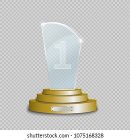 Glass Trophy Award.Vector illustration