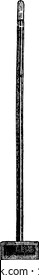A glass tube about 33 inches in length, open at one end, completely filled with mercury, and being firmly closed by the thumb, inverted and placed vertically in a cup containing mercury, vintage