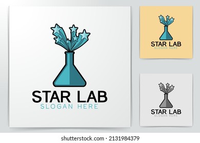 glass tube, favorite laboratory logo Designs Inspiration Isolated on White Background