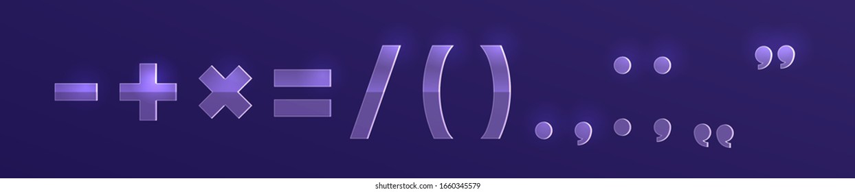 Diseño tipográfico de vidrio. Tipo de letra original. Fuente de texto. Colección de símbolos transparente. Vector brillante brillante brillante brillante.