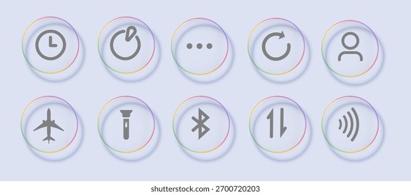 Vidrio ui Elementos de diseño con líquido realista. Efecto de vidrio utilizado para el concepto de interfaz de Diseño gráfico. Vector