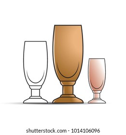 glass used for drinking beer vector illustration