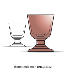 glass used for serving darker beer vector illustration