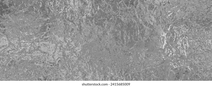 Glass vector art background. Silver metallic effect foil. Glass texture with bokeh for cover design, cards, flyer, poster, banner. Hand drawn illustration.