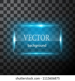 Glass vector button plane. Easy editable background