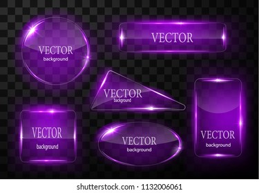 Glass vector button plane. Easy editable background