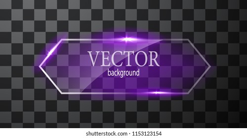 Glass vector button plane. Easy editable background