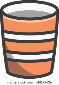 Glass vector cartoon illustration