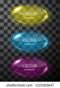 Glass vector circle plane. Easy editable background
