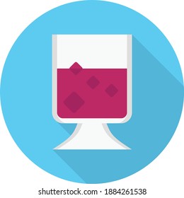 icono plano de color de vector de vidrio