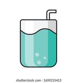 glass vector flat color icon 