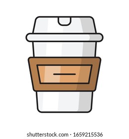 glass vector flat color icon 