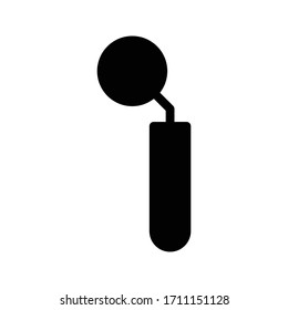 icono plano de glifo vector de vidrio 