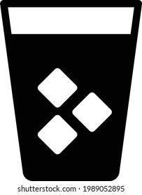 glass vector glyph flat icon