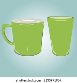 VECTOR DE VIDRIO COLOR VERDE 2 PCS