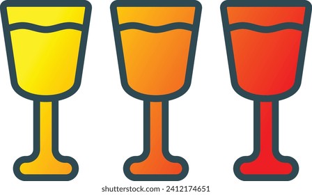 Icono vectorial de vidrio. Se puede usar para imprimir, móviles y aplicaciones web.